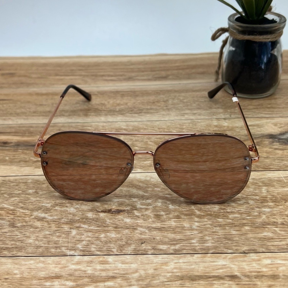 BP 60mm Oversize Mirrored Aviator Sunglasses